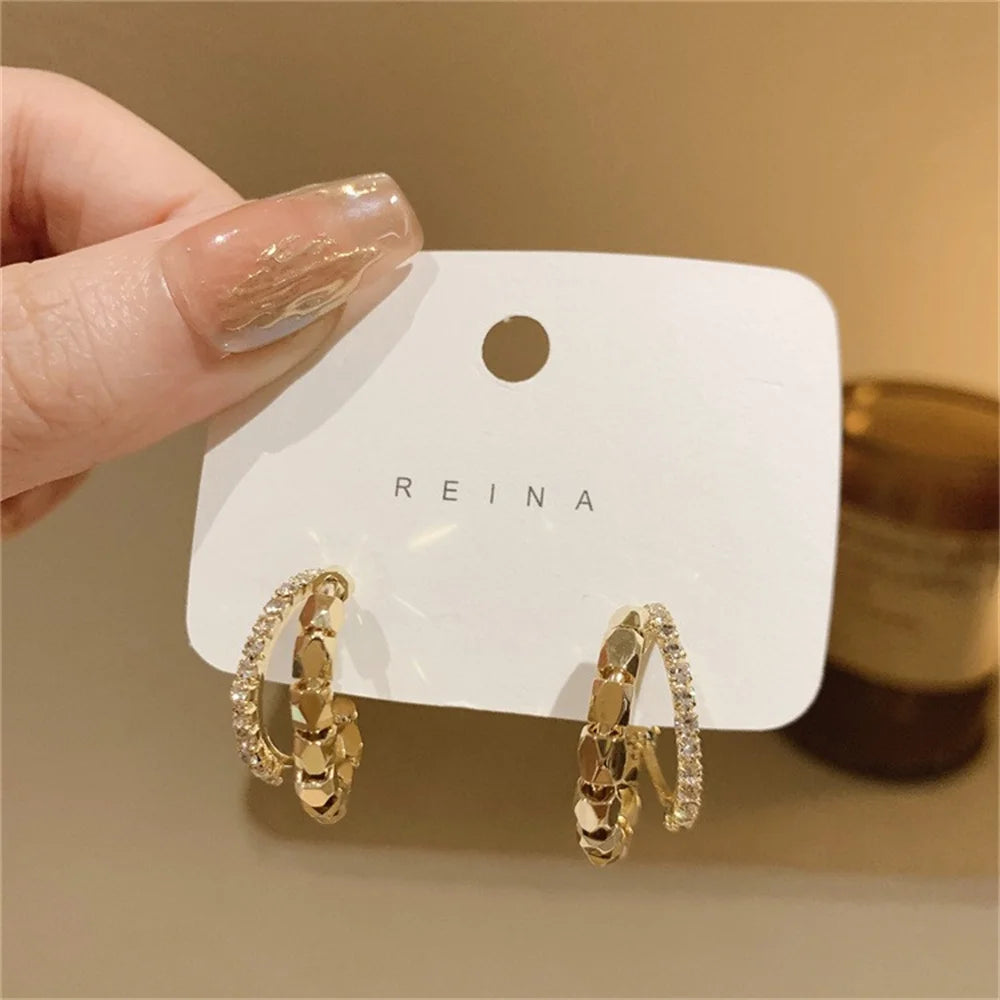 korean fashion Gold Earrings