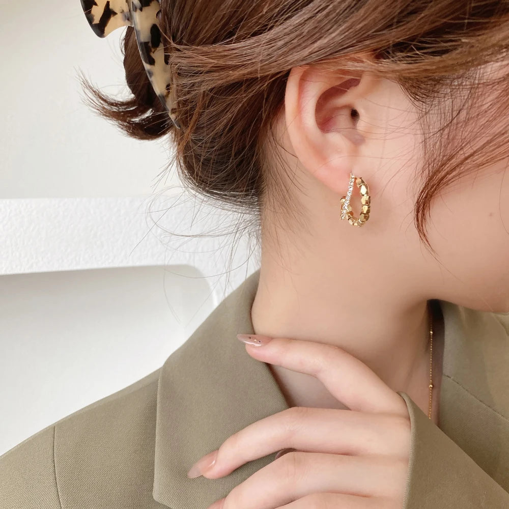 korean fashion Gold Earrings