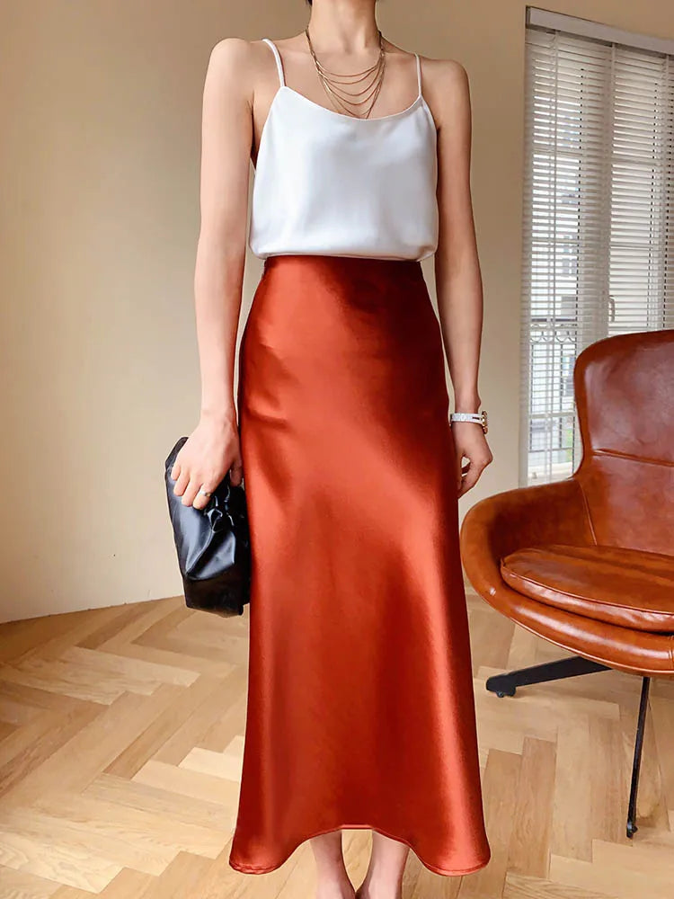 Silk Satin Skirt